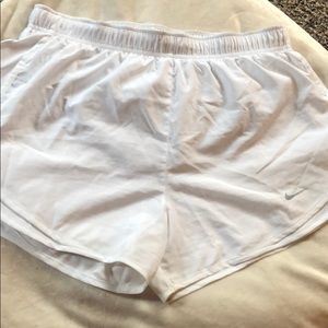 White Nike Running Shorts